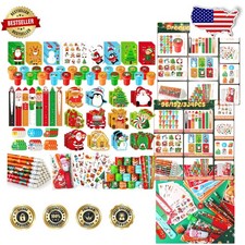 Festive 48-Piece Christmas Stationery Set Party Favors Kids Classroom Prizes