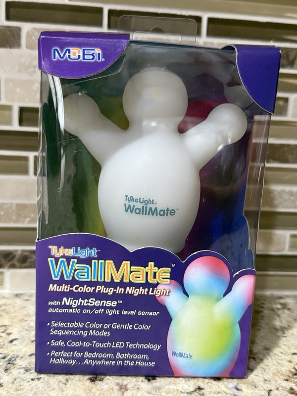 NEW Mobi TykeLight Wall Mate Plug-In Night Light w/Night Sense (Discontinued)