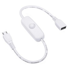 Micro-USB Extension Cable with ON/Off Switch, Female to Extension Cords Power...