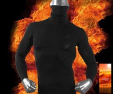 Henri Maurice Mens Turtleneck Skin Tight Compression Base Layer Shirts HOM M~2XL