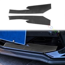 For Corvette C8 2020-2024 Vinyl Carbon Fiber Car Exterior Front Lip Cover Trim