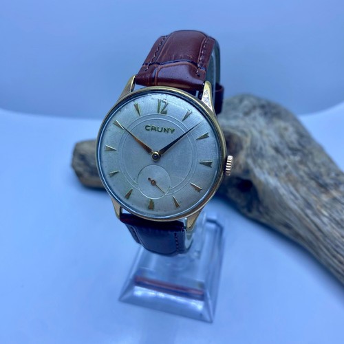 Reloj Jumbo Años 40 CAUNY De Colección Raro Cuerda Manual Hecho en Suiza XL Para Hombre - Imagen 11 de 12