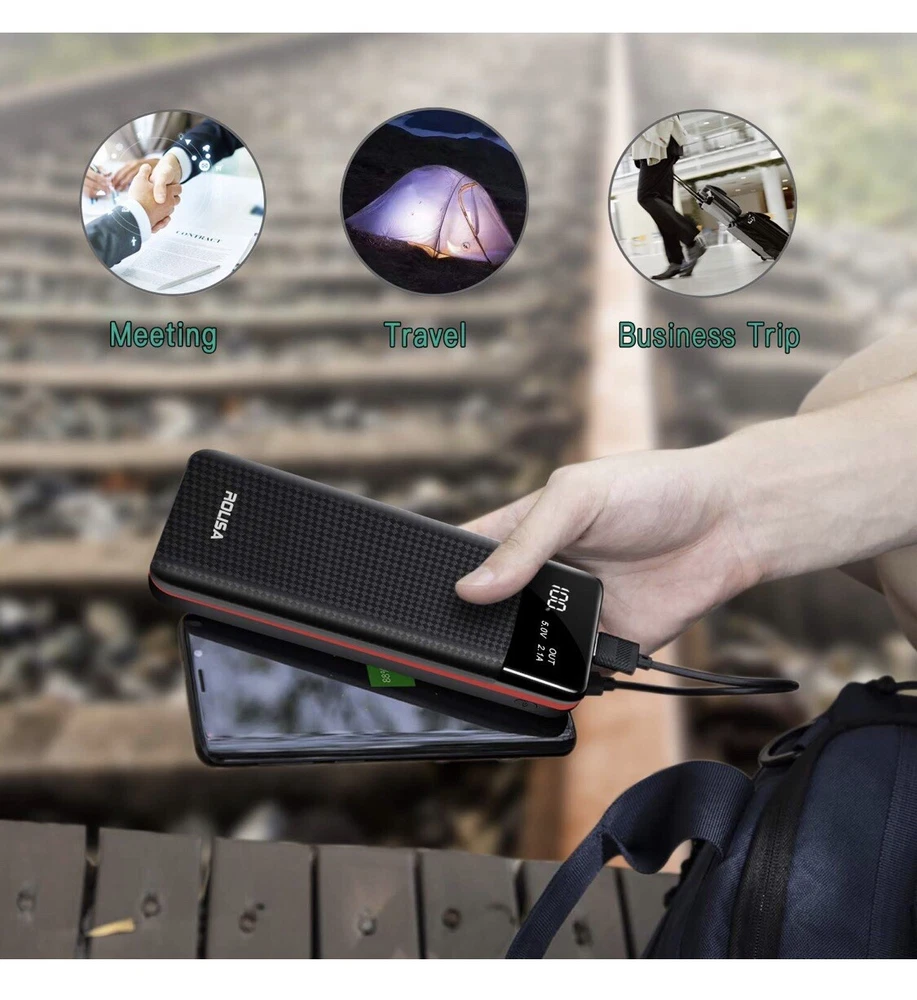 24000mAh Power Bank Portable Charger with Smart LED High Capacity Fast Charging  