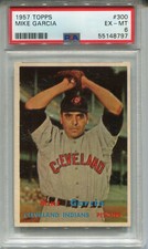 1957 Topps #300 Mike Garcia PSA 6 EX-MT Cleveland Indians