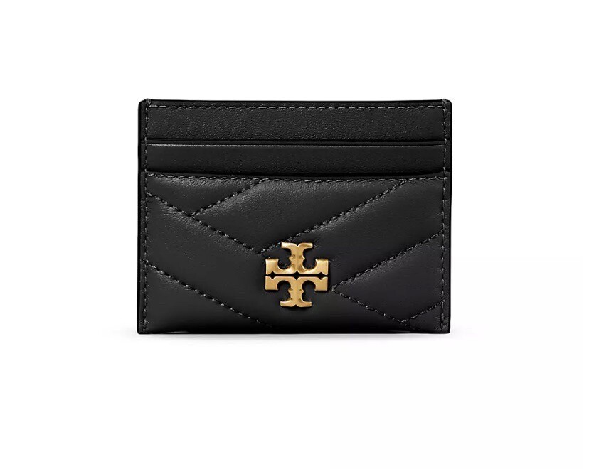 Tory Burch [Tory Burch] FW24 Women’s Kira Chevron Card Case Tory Burch Women's Kira Chevron Card Case Black One Size