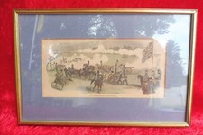 Altes Bild ,Kupferstich ,Milit&auml;r ,Schlacht ,englische ,berittene Artillerie 1860