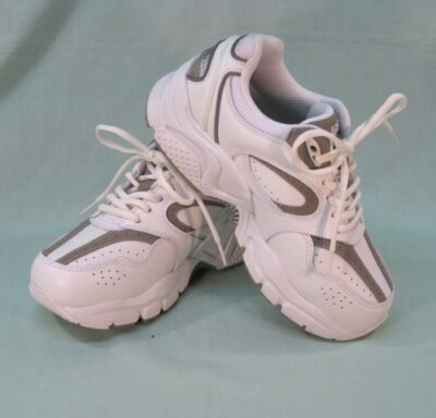 NEW Apex X821W Women's Diabetic Shoes White/Gray Size 5 EW Extra-Wide Sneakers