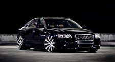 Cars audi 6 negro Desk Mat Stitched