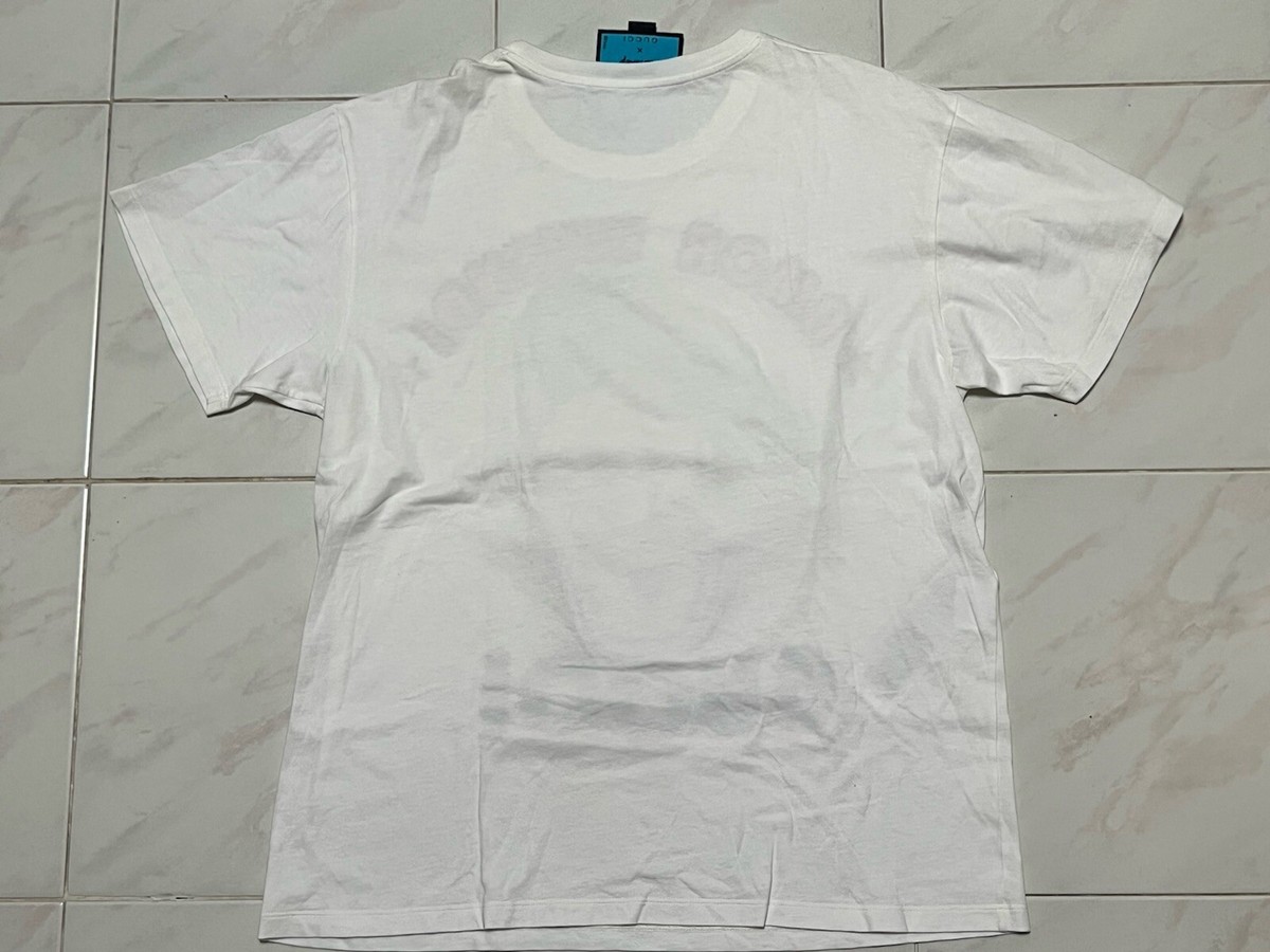 Men M AUTHENTIC Gucci Donald Duck Amor Vivendi Ivory White T Shirt