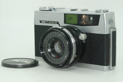[AS-IS] PETRI 7 GREEN O MATIC 35mm Film Rangefinder Camera  45mm f2.8 from Japan