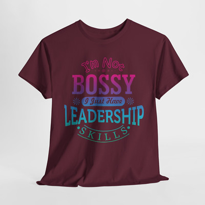 Not Bossy Top Funny Gift Ombre Tee Graphic T Shirt Humor S-XL, Plus 2X 3X 4X 5X