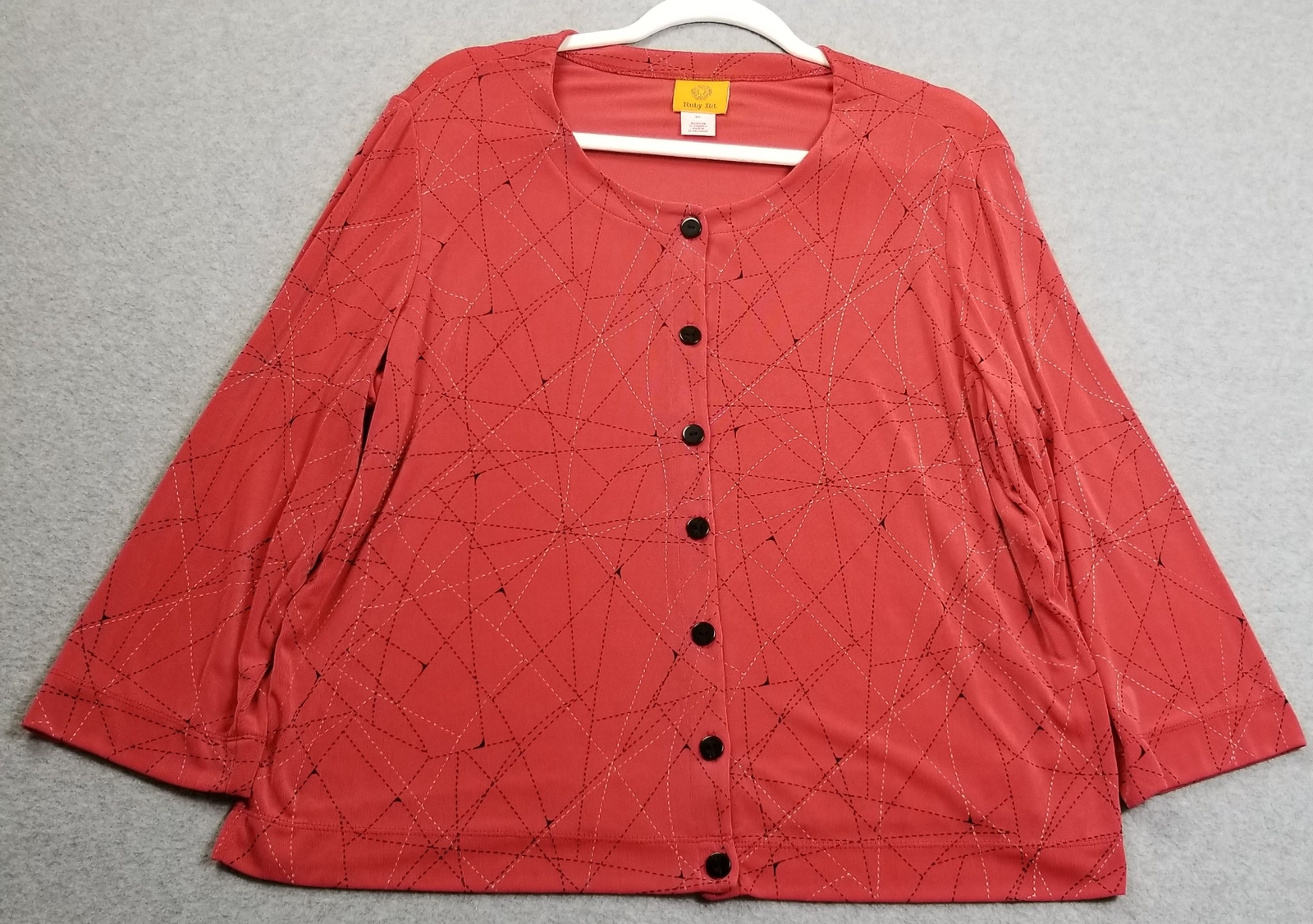 Ruby Rd. Top Women’s Extra Large Geometric Long S… - image 1