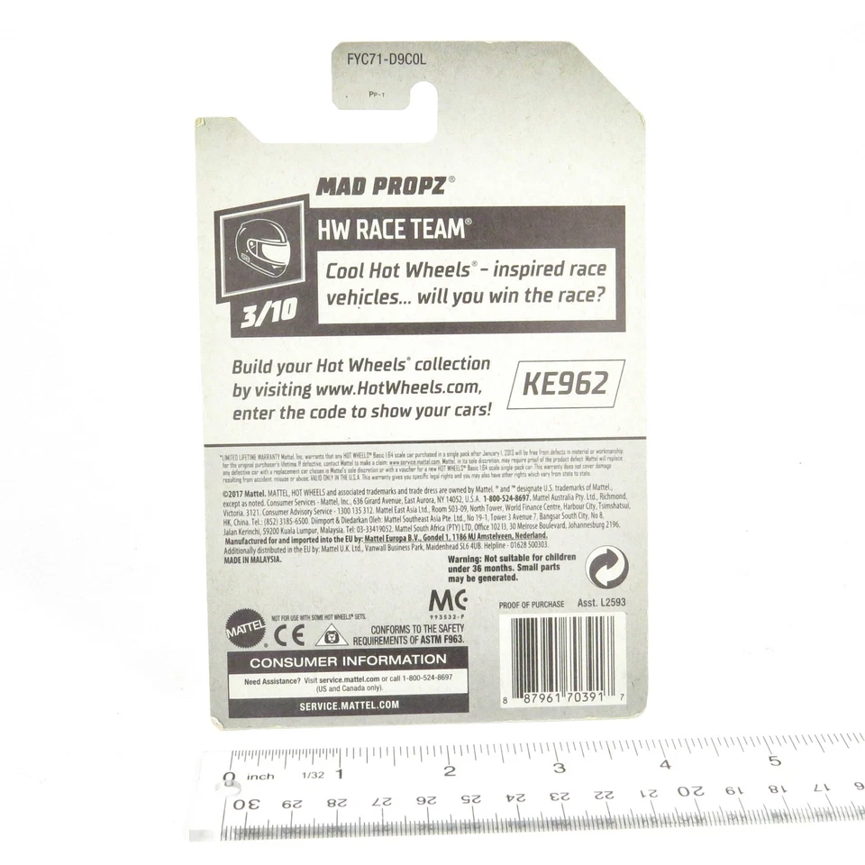 Hot Wheels MAD PROPZ Race Plane #3/10 of HW Race Team #211/250 2017 - Image 3 of 4