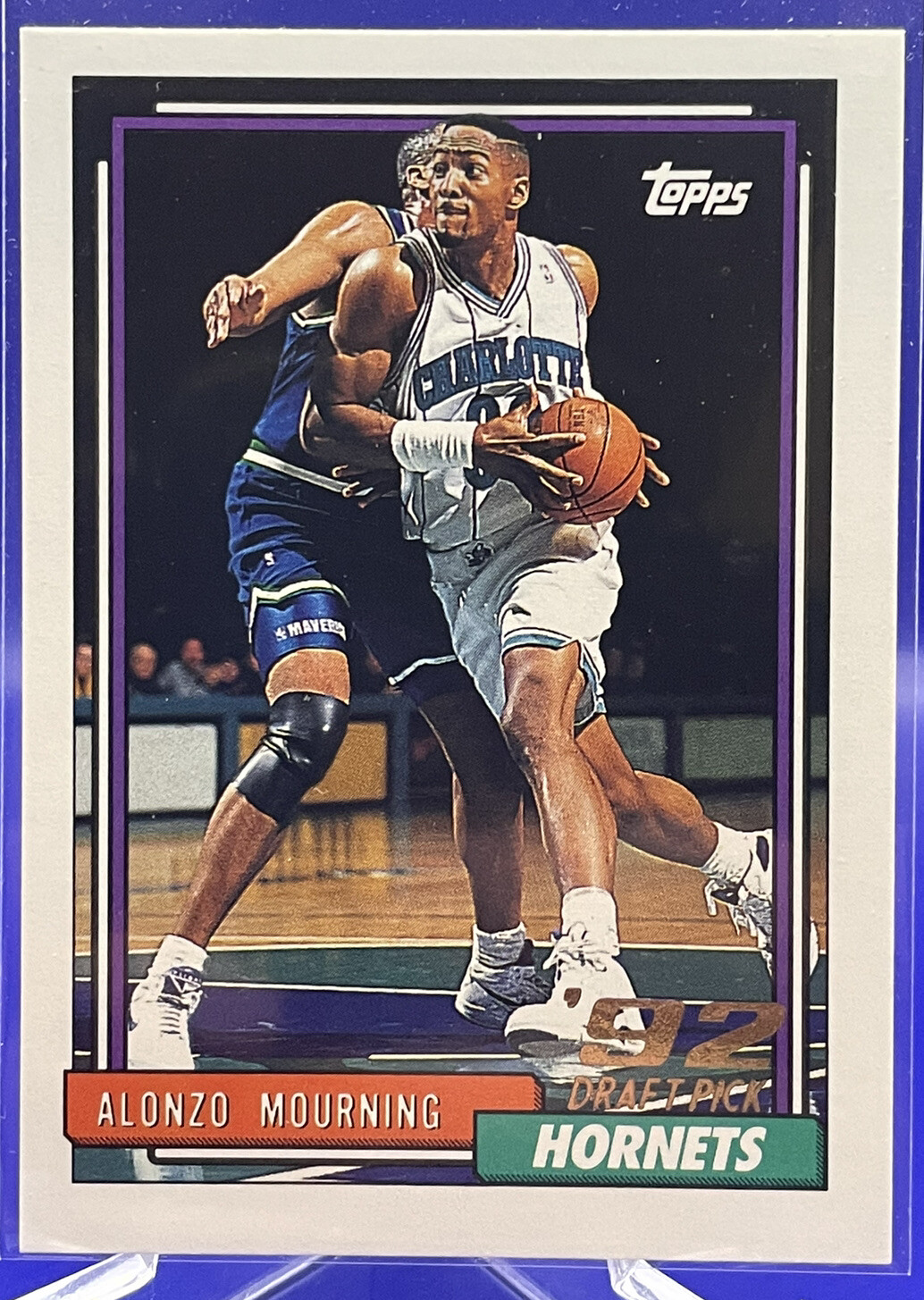 1992-93 Topps ALONZO MOURNING RC #393 Rookie Card - Charlotte Hornets