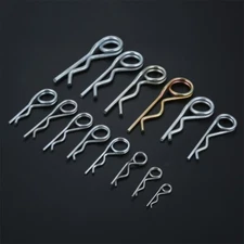 Steel Double Ring Cotter Pins Split Fixings Securing Lock Pins Hook Tool R Type