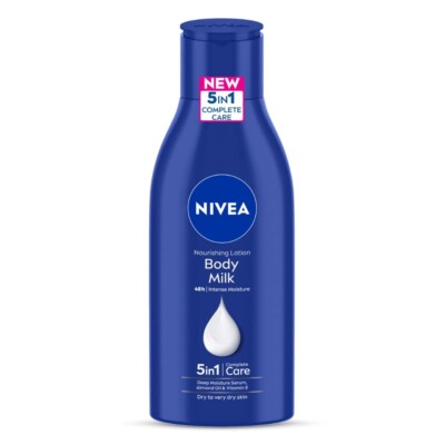 NIVEA Nourishing Body Milk 120ml Body Lotion with Deep Moisture Serum pack of 6