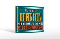 Holzschild Spruch 18X12Cm Ungebetene Meinungen Holz Deko Schild
