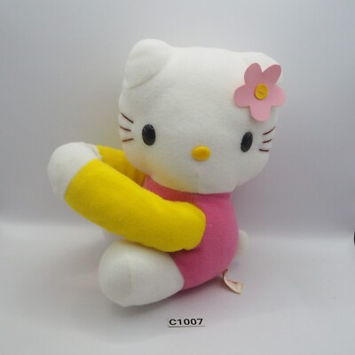 Hello Kitty C1007 Sanrio Eikoh 1998 Hugging Plush 8'' Stuffed Toy Doll Japan