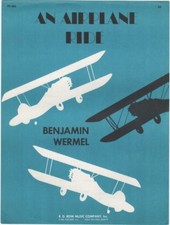 An Airplane Ride Piano Solo 1978 vintage sheet music