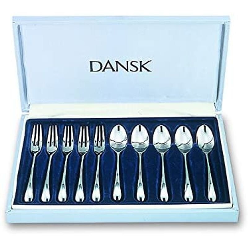 DANSK 587660 Danck Coffee Spoon & Flavor Fork TORUN Set of 10