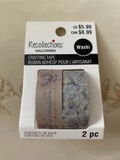 HAUNTED FOREST HALLOWEEN WASHI TAPE RECOLLECTIONS 2 PC CRAFTING TAPE NEW IN PKG