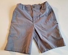 Under Armour Atheltic Boy  s Gray Flat Front Shorts Sz 6. Adjustable Waist