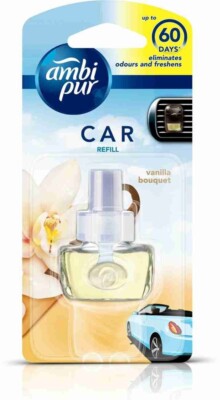 Ambi Pur Car Air Freshener Refill Aerosol, 7.5 ml, Vanilla Bouquet