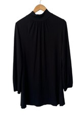 Michael Kors black long sleeve mock neck mini dress size Medium