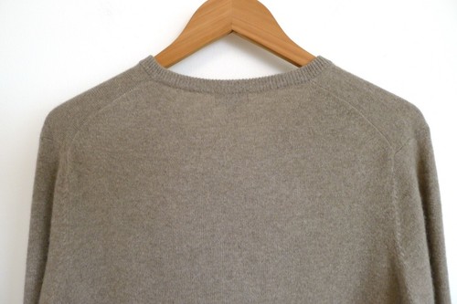 UNIQLO 100 % Kaschmir V-Ausschnitt Pullover Pulli meliert hellbraun S neu ohne Etikett $ 99 - Bild 6 von 7