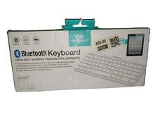 Bluetooth Keyboard Merkury Innovations Slim Wireless Travel Keyboard White ZW 