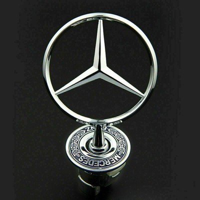 Front Hood Ornament Mounted Star Badge Emblem C E S CL SL Fit For Mercedes-Benz