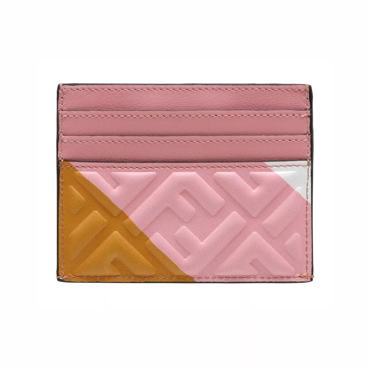 FENDI Card Holder Multi Color Baguette Leather Wallet New F/S from