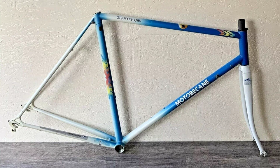 MOTOBECANE GRAND RECORD FRAME AND FORK 55 CM COLUMBUS CAMPAGNOLO DROPS 2.5 KGS. - Image 2 of 4