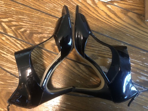FRANCO SARTO Black Leather Pumps L-Alloy Size 8M - Picture 5 of 11