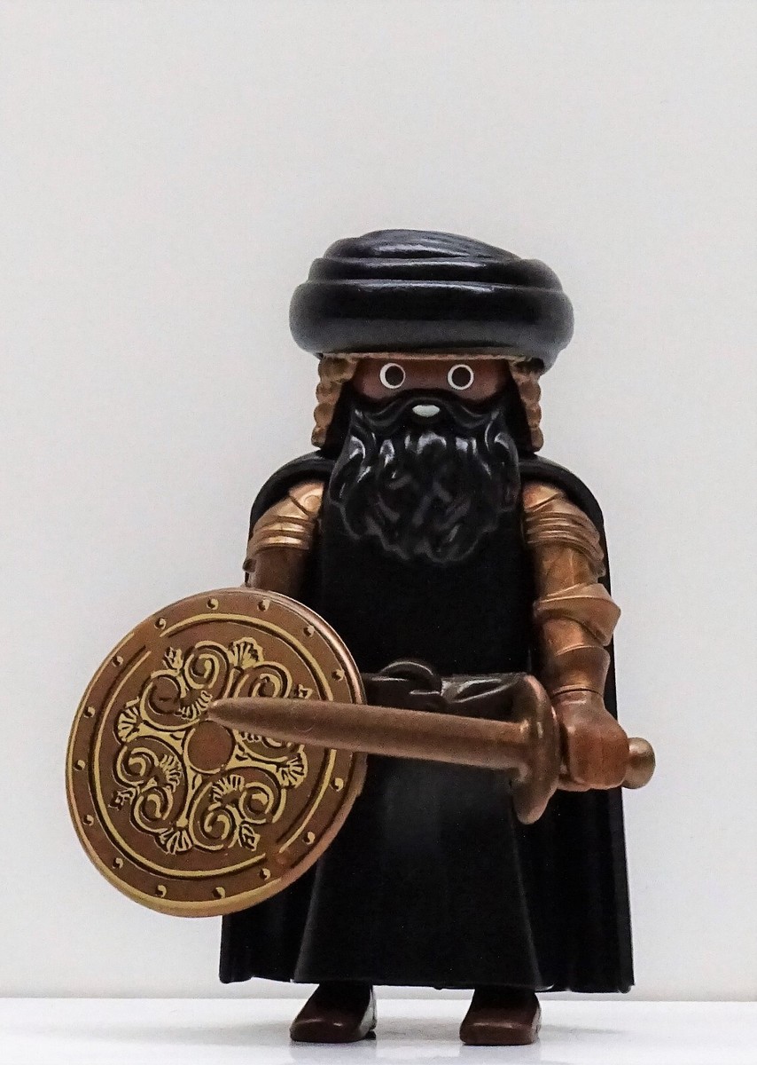 5 X WARRIOR BLACK BRONZE PLAYMOBIL - NUBIAN Greeks Romans Saracens