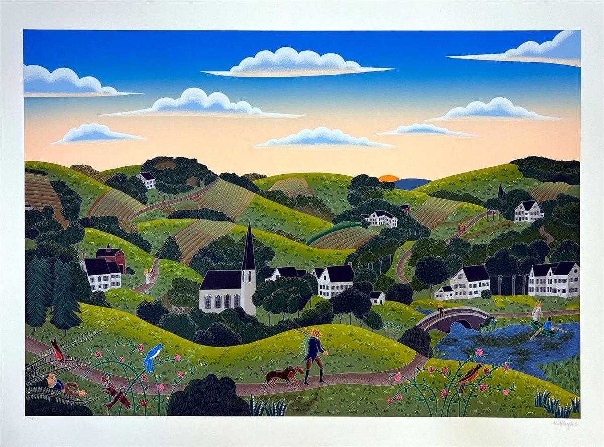 THOMAS McKNIGHT'S WORLD サイン入り版 (311/950) Vintage Thomas Mcknight Print 1990s Retro Size 18x18 Contemporary