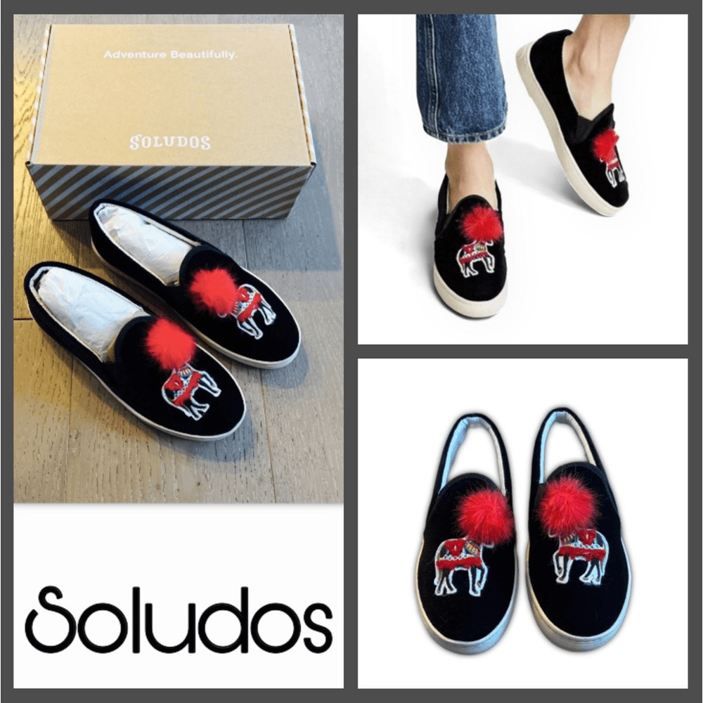Sneaker pony Soludos Velvet Show taglia 6 prezzo al dettaglio al dettaglio $119