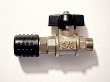 RUBINETTO CON VALVOLA A SFERA PER ARIA COMPRESSA - ATTACCO FILETTATO 3/8"