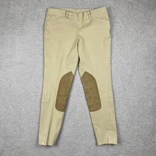 RJ Classics Breeches Girls 16R Beige Riding Pants Knee Patch Tan Avery 28x25