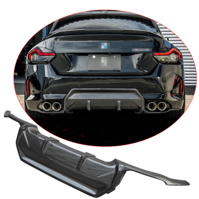 3D Dry Carbon Fiber Rear Bumper Diffuser Lip For 23+ BMW 2 Series G42 M240 Coupe