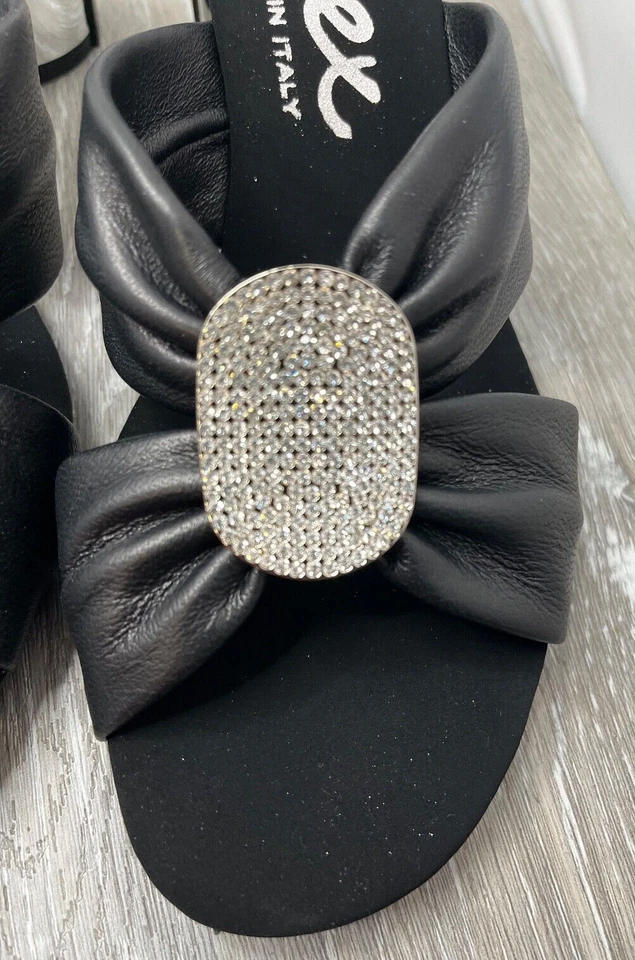 Sandalias Finest by Onex para mujer Diona estrás, negras/plateadas talla 5 Foto 3 de 4