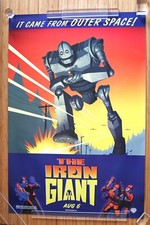Original 1999 THE IRON GIANT Movie Poster It Came From Outer Space!