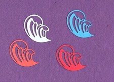 BEACH  2 WAVE die cuts scrapbook cards