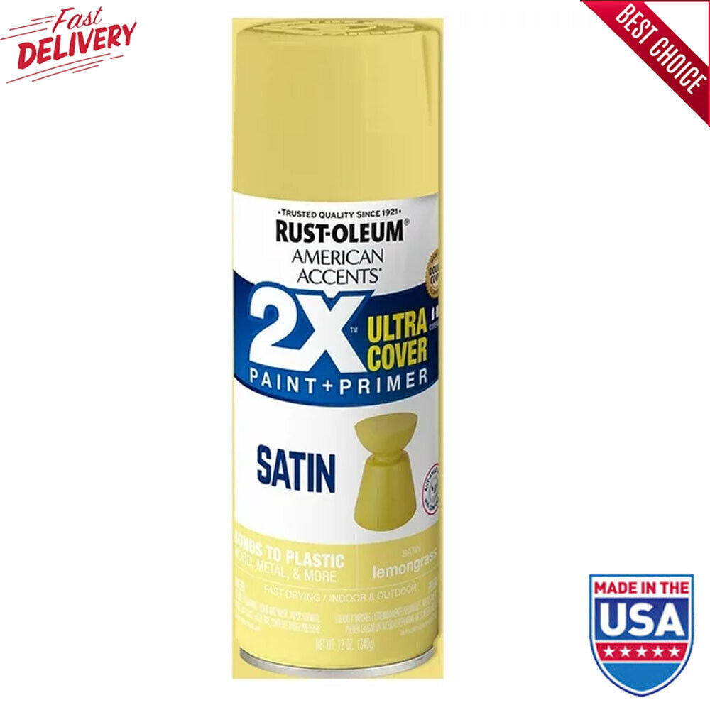 Ultra Satin Spray Paint for Wood Metal Plastic Interior Exterior 12 Oz