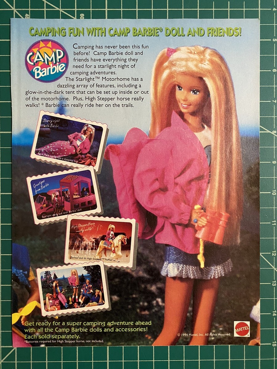 Rare Camp Barbie Advertisement Mattel 1994 High Stepper Starry Night Motor  Home