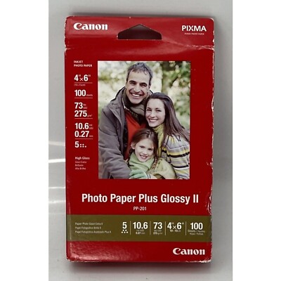 Canon Photo Paper Plus Glossy II 4x6 100 Sheets PP-201