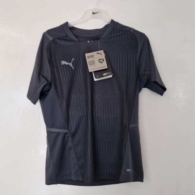 Puma Dry Cell T-SHIRT Teamcup Trainingstrikot JUGENDGRÖSSE 9-10 JAHRE Grau Neu