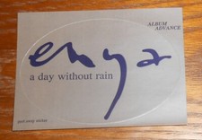 Enya A Day Without Rain Sticker Original Promo Oval 3.5x2.5
