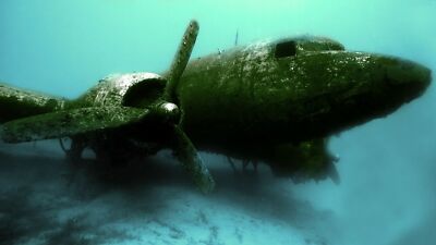 Aircraft underwater wreck Custom Gaming Mat Desk 5227