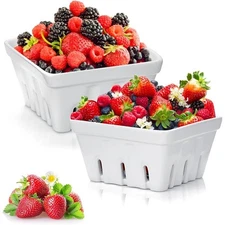 Ceramic Berry Basket Set Large Capacity Fruit Bowl Multi-purpose Storage New